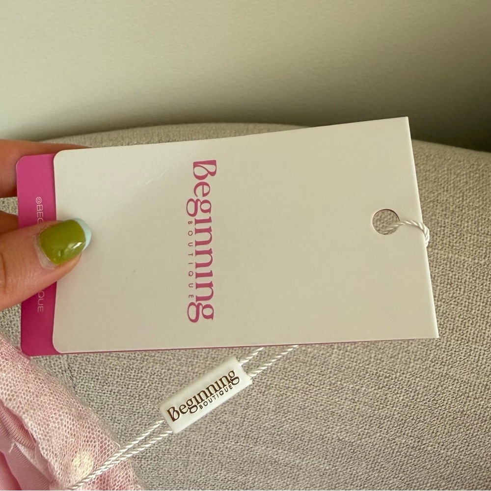 Beginning Boutique NWT Light Pink Sequin Maxi Dress - Renesmee XS - Picture 5 of 8